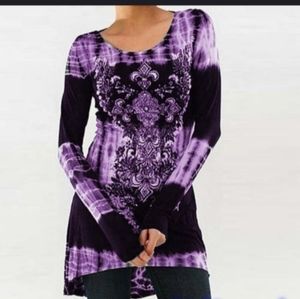 Long sleeve, scoop neck shirt/dresses